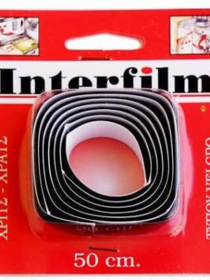 Interfilm Αυτοκόλλητη Ταινία Χριτς Χρατς Μαύρη 50cm