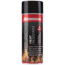 Σπρέι Υψηλής Θερμοκρασίας Μαύρο Ματ Benman 400ml 28547