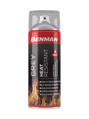 Σπρέι Υψηλής Θερμοκρασίας Γκρι Ματ Benman 400ml 28549